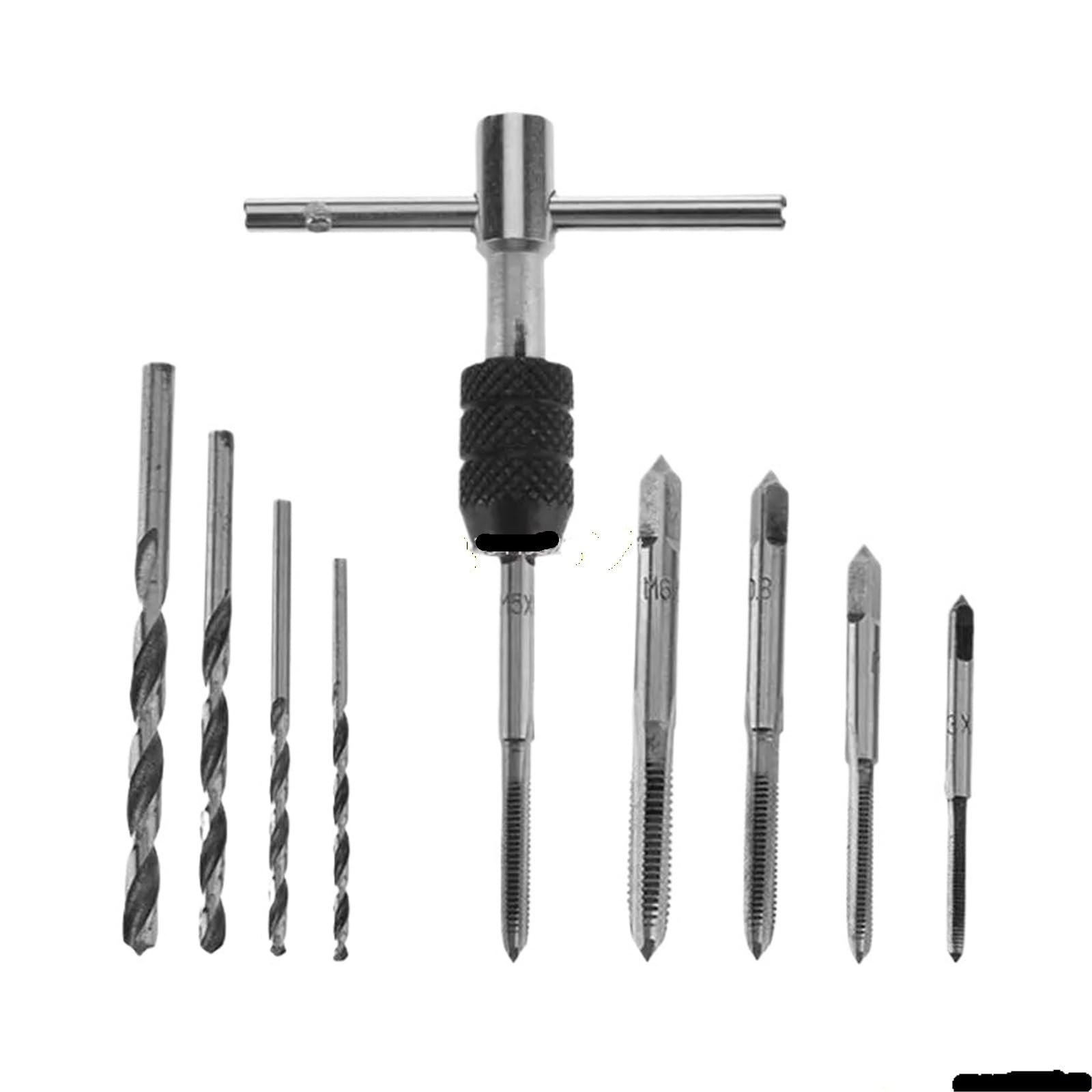 Kit de machos de roscar M3-M6 con brocas helicoidales M2 para manualidades y PCB