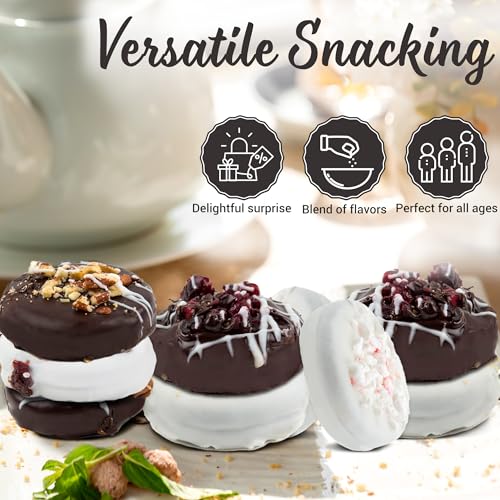 Image of Pastry Perks Cookies Gift Basket 12 Gourmet Chocolate Covered | Christmas Gifts for Women & Men, Mom, Dad, Grandma | Thanksgiving Food Delivery