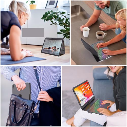 FUWANG Touch Keyboard Case for iPad (A16) 11th Generation 11 inch 2025&10th Gen 10.9 inch 2022, 360° Rotate for iPad 10th Generation Case with Keyboard, Backlit Keyboard Case with Pencil Holder - Image 10
