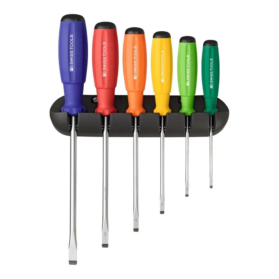 PB SWISS TOOLS Screwdriver Set with 6 Flat Head Screwdrivers