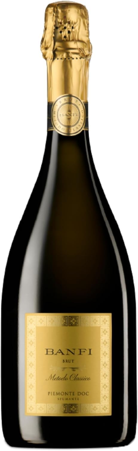BANFI | Spumante Brut Metodo Classico | Piemonte DOC | Pinot Nero e Chardonnay | Confezione da 3 Bottiglie | 75cl