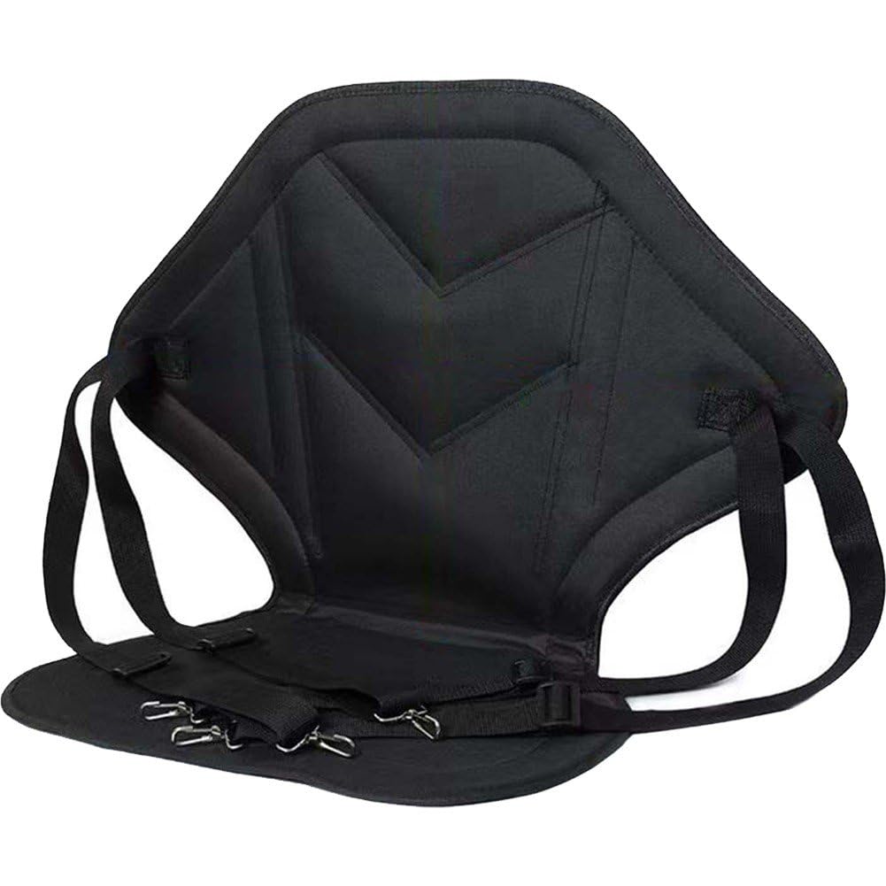 Tsffae Padded Seat with Back Support Seating Pad Adjustable Canoe Seat Stand Up Paddleboard Seat for Rafting Inflatable Boats Kayaking Fishing Paddling