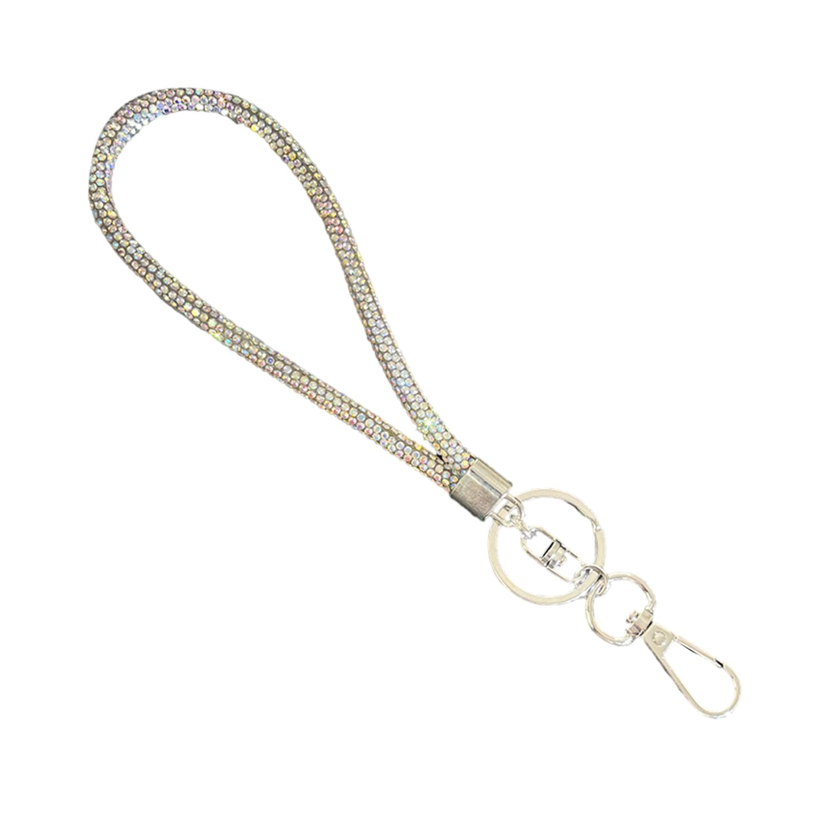 NEWFT Crystal Cellphone Cord Rhinestones Phone Lanyard Fashionable Crossbody Chain for Mobiles Versatile Keychain Accessory