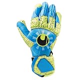 PALMA: La espuma uhlsport-SUPERGRIP en amarillo fluo proporciona un mayor nivel de agarre gracias a elementos integrados de ""alto agarre"", DORSO: mezcla de materiales de látex y neopreno para una mejor flexibilidad y comodidad de uso, Látex SUPERGRIP con estampado en 3D SCHOCKZONE con Espuma de ""alto rebote"" para un despeje optimizado, CORTE: "RELFEX CUT " corte ajustado a la piel, garantiza una gran sensación del balón, Se ajusta al pulgar y al borde para un ajuste y agarre óptimos CUERPO DEL GUANTE, Cuerpo de guante de neopreno, Muñequera asimétrica de neopreno muy flexible con un inserto de lycra, integra los elementos anatómicos de silicona ""STIMULATE "" para un rendimiento avanzado, CIERRE: Correa de látex SUPERGRIP completa semielástica con campo para el nombre, MATERIAL:, Látex: 79% Silicona: 9% Nylon: 7% Poylester: 5%"