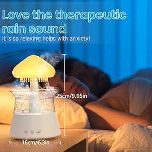 Diffuserlove Cloud Humidifier Rain Water Drip Diffuser Humidifier with Remote Waterfall Lamp Mushroom Humidifier Rain Sounds White Noise Humidifier Air Humidifiers for Bedroom Desk Diffuserlove Cloud Humidifier Rain Water Drip Diffuser Humidifier with Remote Waterfall Lamp Mushroom Humidifier Rain Sounds White Noise Humidifier Air Humidifiers for Bedroom Desk
