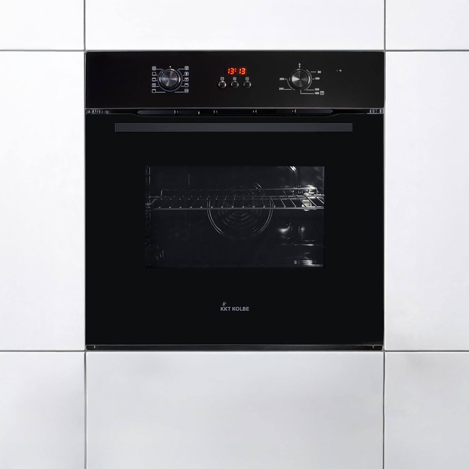 KKT KOLBE AirFryer-Einbaubackofen BO8010FB, 60 cm, 70 L, schwarz | autark, 3 kW, Full-Black-Design, AirFry, Katalyse-Selbstreinigung, Umluft, Heißluft, Teleskopauszüge, Heißluftfritteuse