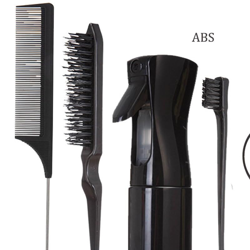 Black Hair Styling Set Tools Bristle Comb