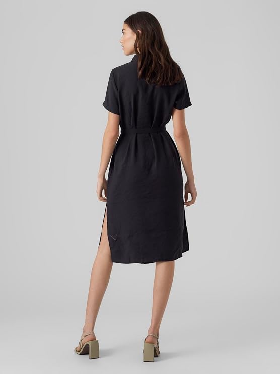 VERO FASHION VMQUEENY S/S CALF SHIRT DRESS WVN GA Dress Women