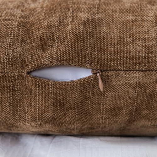 Housse de coussin lombaire en chenille douce avec fermeture éclair invisible - 8