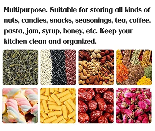 Barattolo quadrato in vetro trasparente da 1000