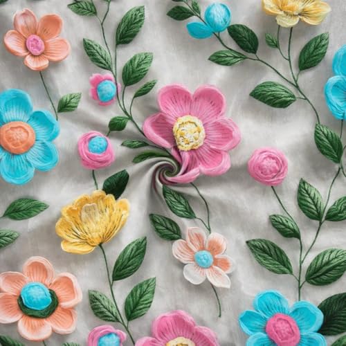 Image of RUMPS 380 TC Premium Heavy Cotton 7D Print Fast Colour Feel Elastic Fitted Floral Bedsheet King Size with 2 Pillow Covers || (lighit White, Fitted - 72 inchx78 inch King)