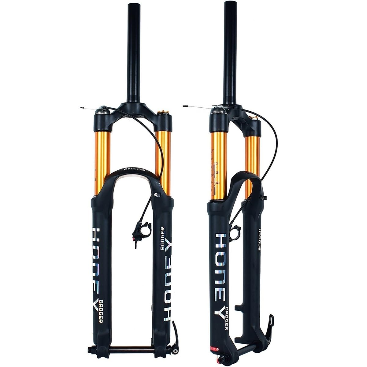Fourche suspension VTT 160 mm pour absorber les chocs avec commande par câble au guidon