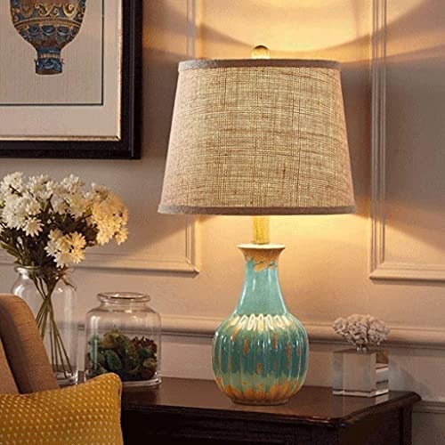 Lampe de chevet led variable céramique bleu chambre et salon - 7
