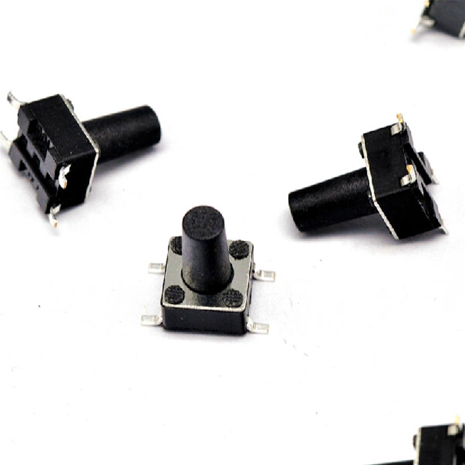 Interrupteur Tactile 6x6x15.5mm Bouton Poussoir 4 Broches Patch CMS pour Circuit Électronique 100pcs