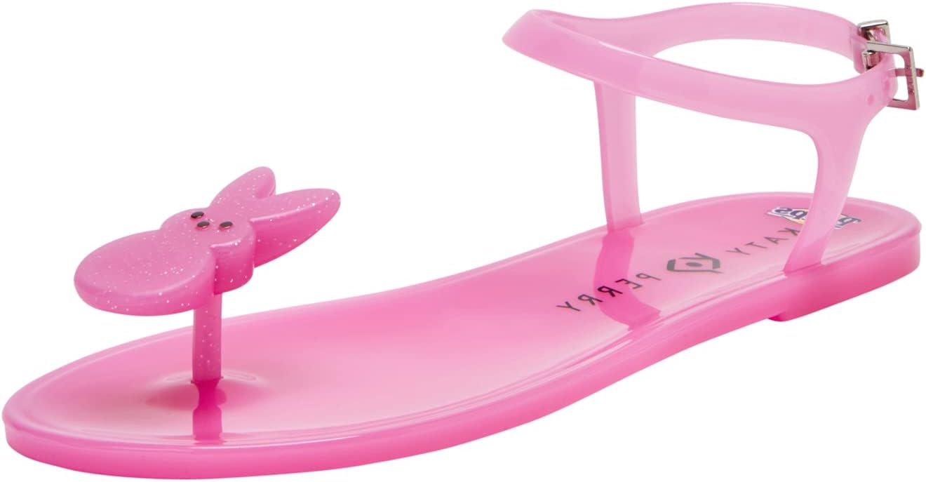 Katy Perry Women's Casual Flat Sandal, Peeps Pink, 7