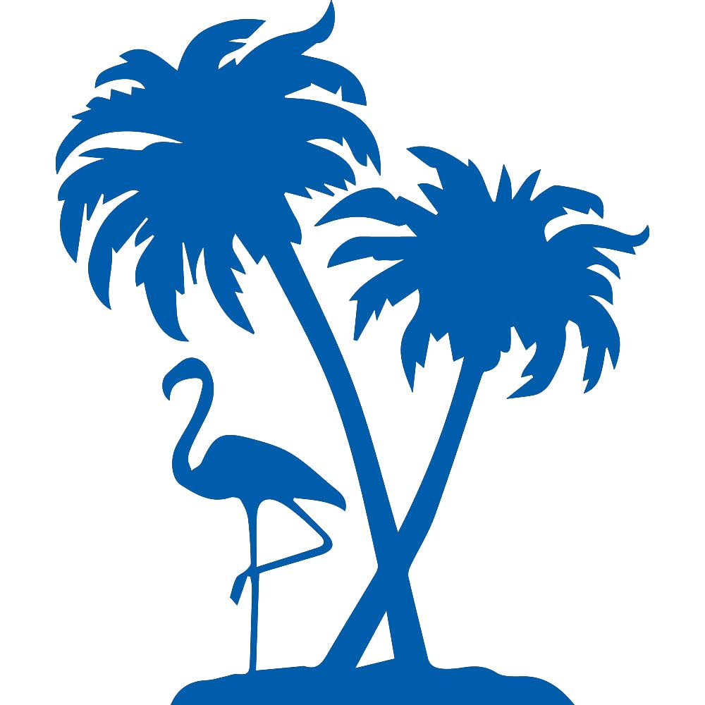 Decals Flamant Palmier pour une deco de chambre tropicale