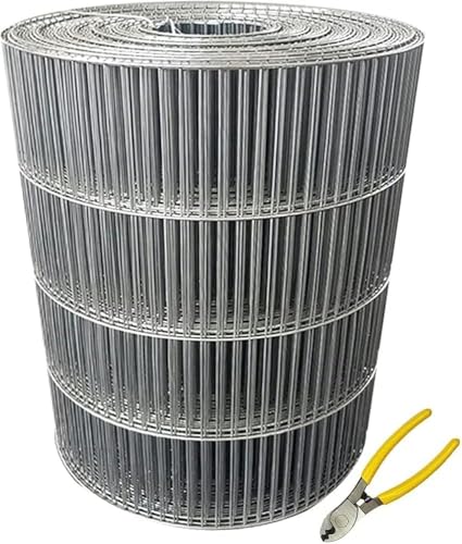 Recinzione in rete metallica zincata per voliere e coop, include pinze da taglio, perfette per piccioni, pappagalli, conigli e polli, resistente alla ruggine