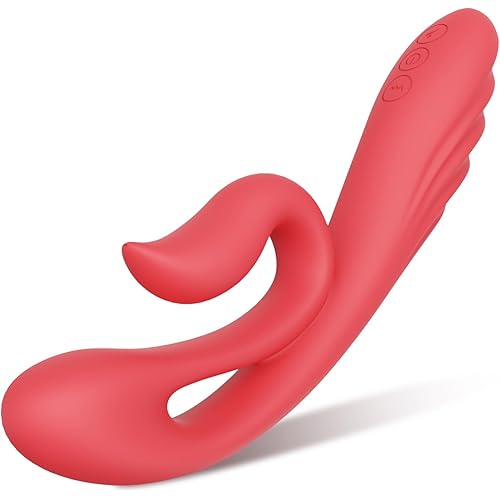 Clitoral Kissing G Spot Vibrator - Adult Toys for Double Stimulation with 9 Vibrations, Sex Toys with Dual Motors, Full Silicone Vibrating Dildo Massager for Women Couple