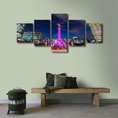 Vista 65 de TUMOVO 5 paneles de arte de pared de volcán en México, impresión sobre lienzo, paisajes naturales, cuadros para dormitorio, decoración del hogar