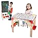 Produktbild Arkmiido Staffelei Kinder 2 in 1, Staffelei Holz, Magnettafel Multifunktionale mit Aufbewahrungskiste Zubehör, Standtafel Kindertafel Kindertisch Lernspielzeug Geschenk Junge Mädchen