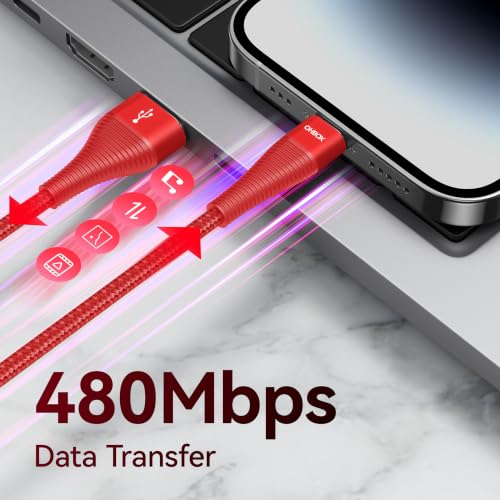 Image of Extra Long USBA to USBC Cable 15FT, Type C Charger Fast Charging Cord USB C | Heavy Duty USB C Charging Cable for iPhone 17 16 15, iPad Pro, Air, Mini, Samsung S25, Pixel 8a 10a, Moto Razr 40 50, G - Red