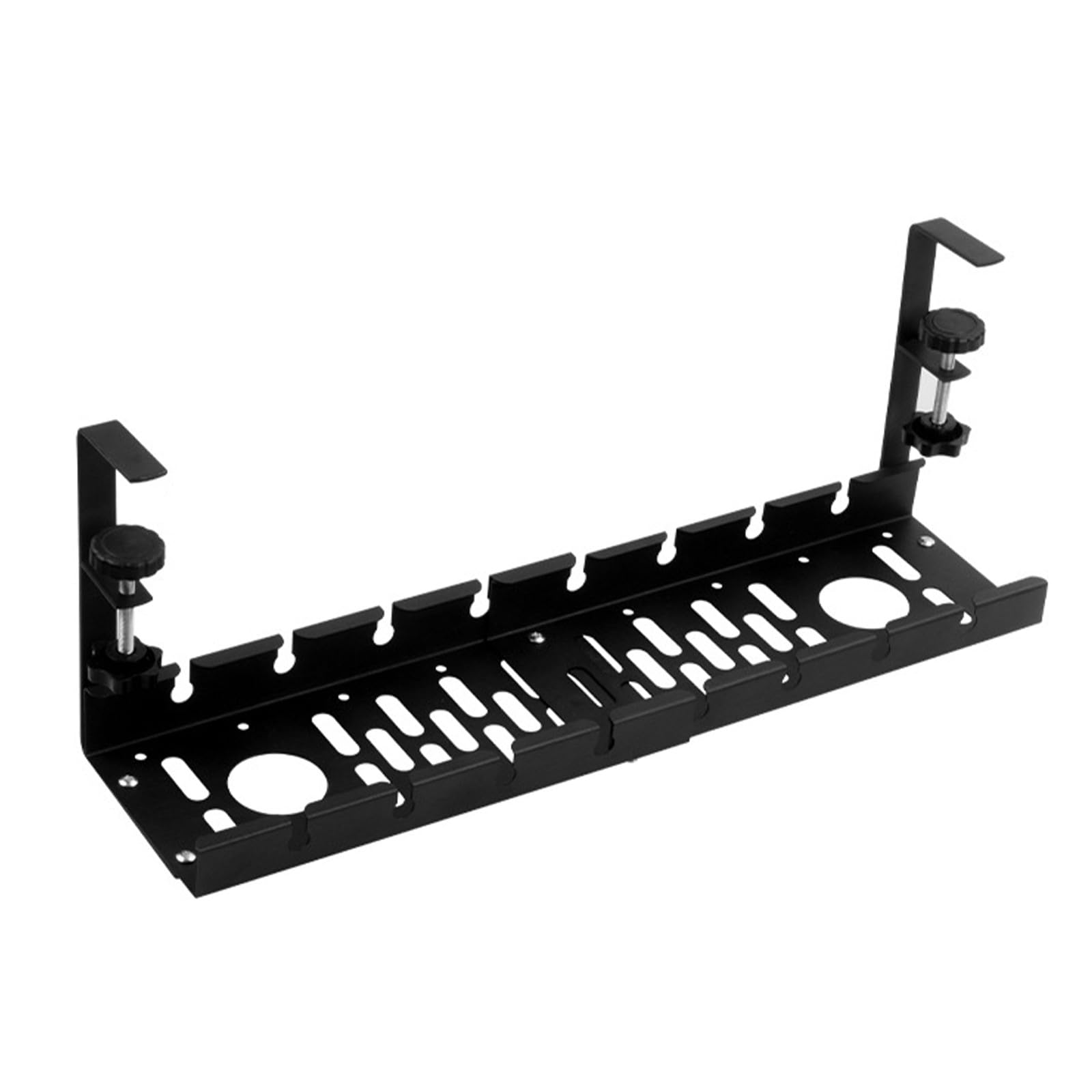 Platzsparende Kabelablage unter dem Schreibtisch, verstellbare Länge 40 - 50 cm, hält 9 kg, kein Bohren erforderlich, für Heimbüro