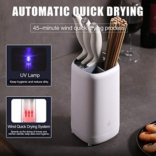 Inmorven Universal Knife Block, Quick Drying Knife Holder, Detach for Easy Cleaning, Space Saver Knife Storage with Automatic Wind Drying System, Fits Most of Knives and Other Utensil