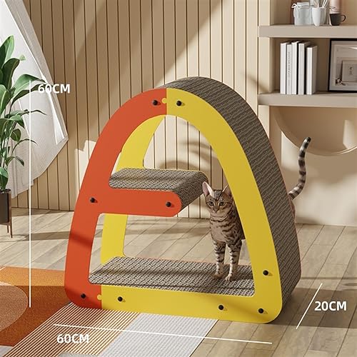 Arbre à chat et planche à gratter double couche extra-large pour meuler les griffes - 3