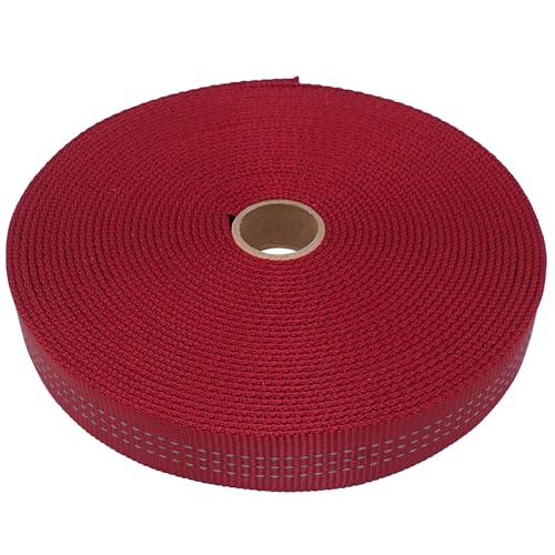 GM CLIMBING 1 inch Nylon Tubular Webbing Tape CE UIAA Certified 4000lb Heavy Duty for Climbing Rescue Rope Works Survival Outdoor General Purposes 1