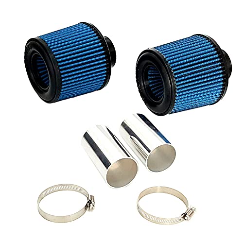High Flow Twin Cone Air Filter Intake For Bmw E82 E88 E89 E90 E91 E92 E93 Oem Inlet 335I 535I N54 3.0 (Blue) #TOP1