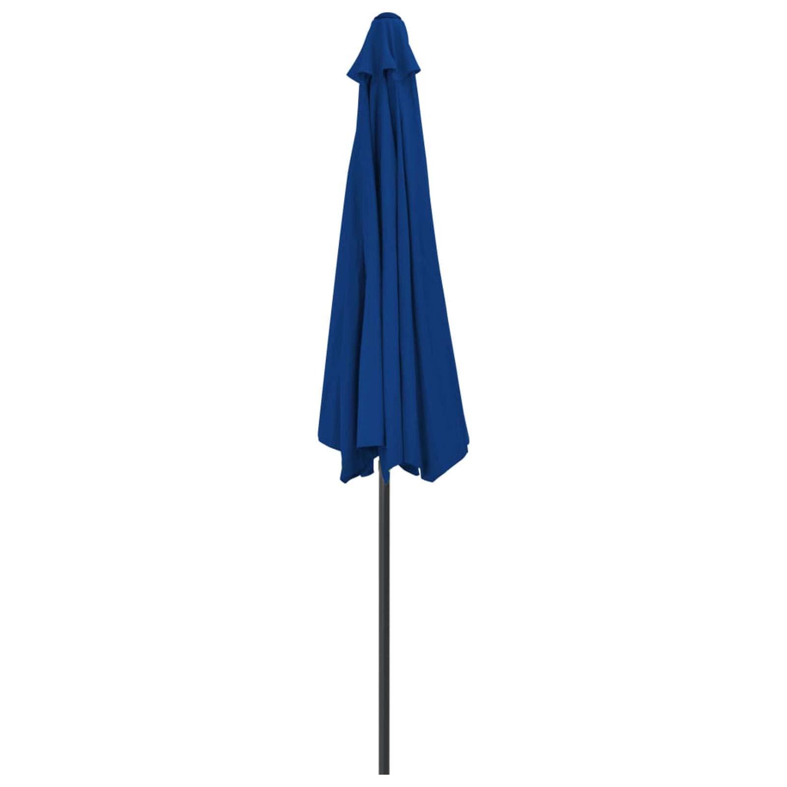 Tidyard Parasol de Balcon Parasol de Jardin Demi Mât en Aluminium Bleu 300x150x253 cm