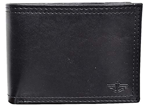 Dockers Men's Rfid Blocking Extra Capacity Leather Bifold Wallet, Black, One Size