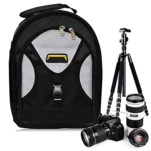 PRIYAM Waterproof Camera Bag, Lightweight DSLR Backpack, Lens Accessories Carry Case for All DSLR Cameras, Laptop,Tablet and Tripod Holder-Made in India