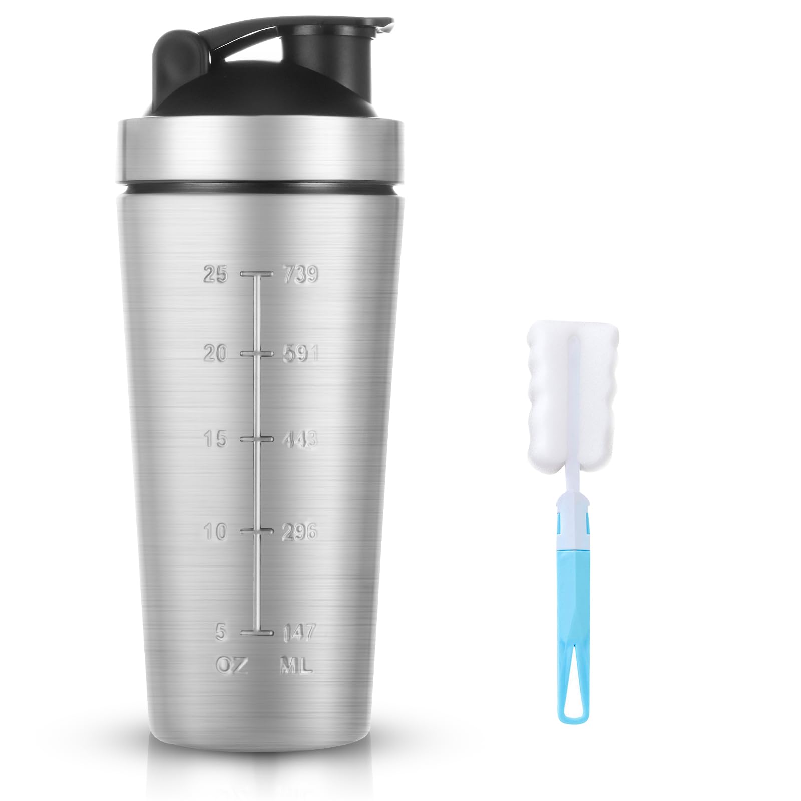 AOOWU Stainless Steel Shaker Bottle