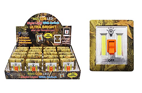 Diamond Visions 08-1869 COB Mini LED Assorted Camouflage Grain Pattern Portable Light Switch (2 Camo Frame Lights)