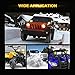 Auxbeam 3.5in 50W Round LED Offroad Light, 5000LM Amber Fog Light, Yellow Spot Flood Combo for Jeep & Truck