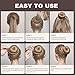 Teenitor Hair Bun Shaper Set, 4pcs Hair Donut Bun Maker(Extra-large, Large, Medium, Small) with 20pcs Bobby Pins, Tan Brown