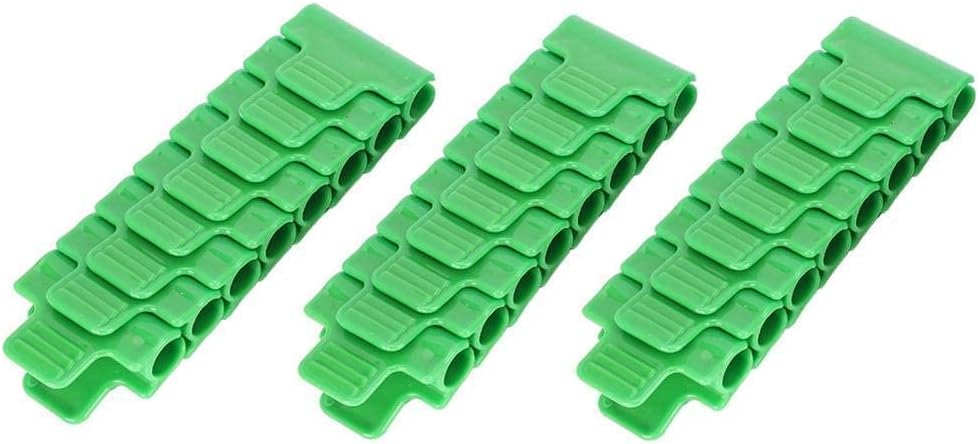 Abrazaderas de invernadero 24Pcs Plástico Clip de película Abrazadera Herramienta de jardinería Accesorios de invernadero para tubo de 11 mm