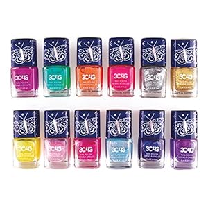 Celestial 12-Pack Nail Polish Tower for Girls & Teens – 12 Vibrant, Non-Toxic Colors – Safe & Fun Nail Polish Set for Kids Ages 8+ Perfect for Birthdays, Parties, & DIY Manicures by 3C4G Make It Real