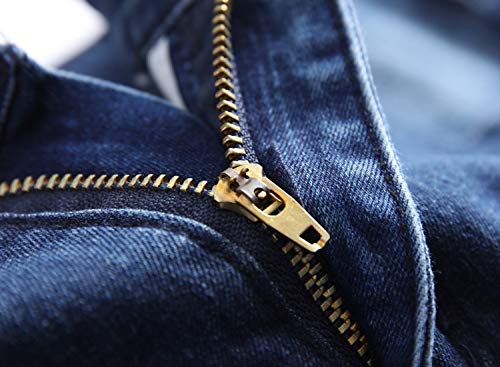 Boy's Stylish Moto Biker Skinny Ripped Wrinkled Stretch Fit Denim Jeans4