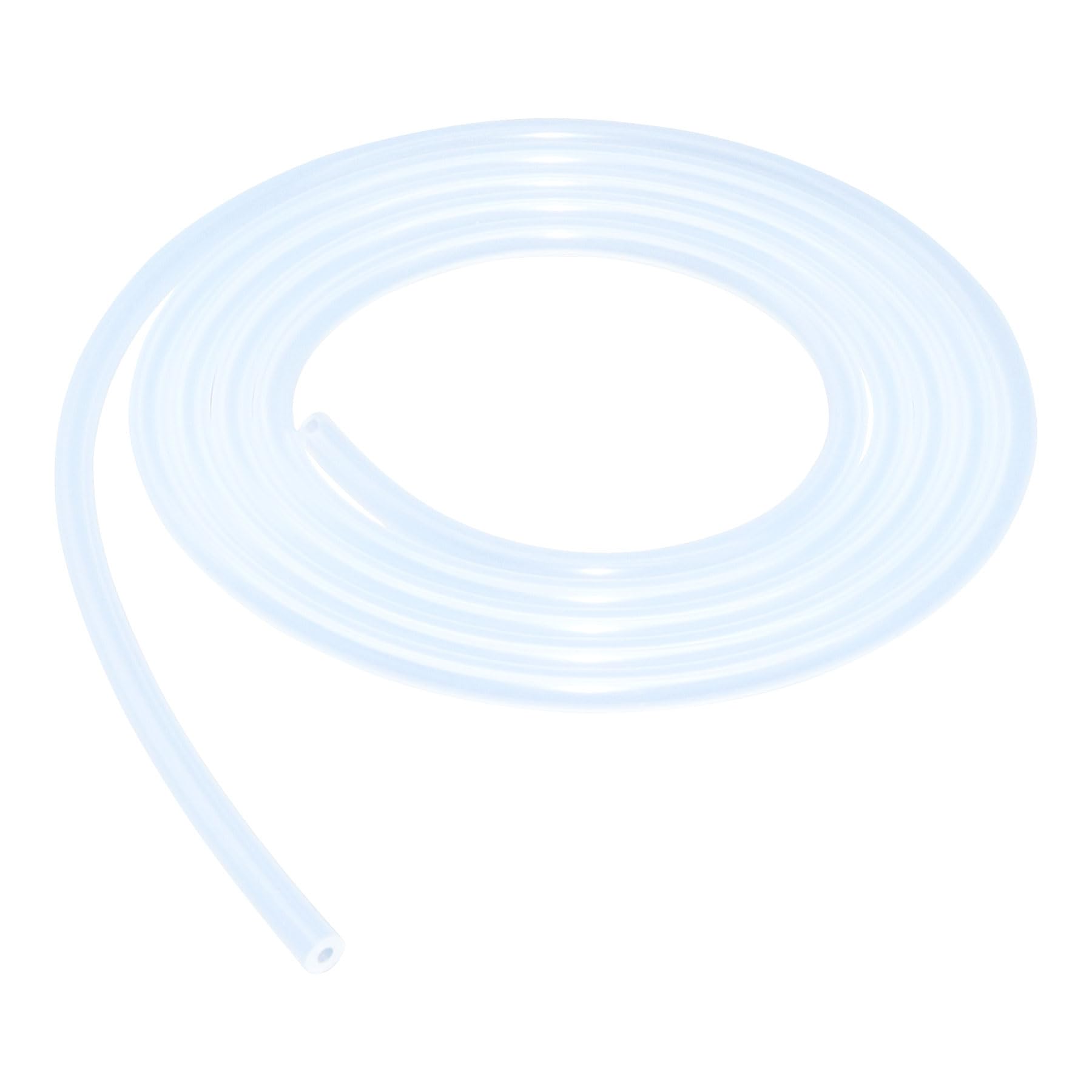 LAVMHAB Clear Silicone Tube Food Grade Hoses Size 7mm x 11mm, Length 2m (6.5ft), Thickness 2.0mm, Flexible Rubber Silicone Tubing for Air Hoses Water Pipes