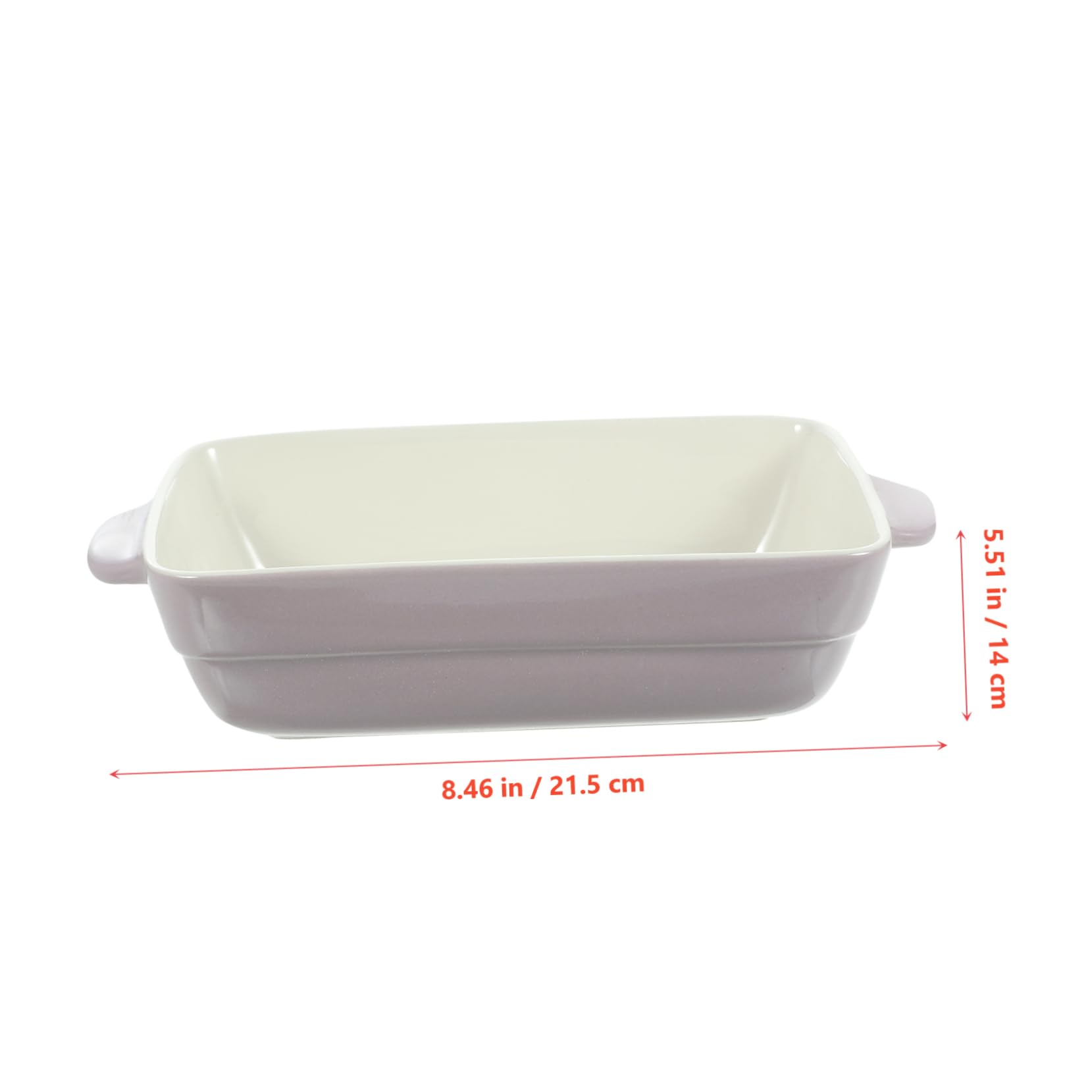 Ciieeo Practical Oven Cake Pan Rectangular Baking Tray Binaural Handle Bbq Pan Non-stick Surface Sturdy Easy to Clean