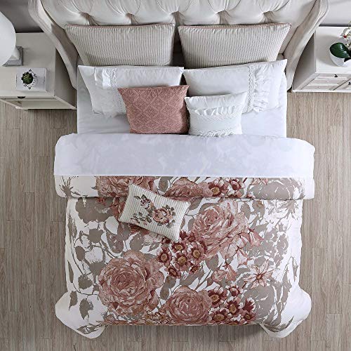 Amrapur Overseas Rose Farmhouse 8-Piece Embellished Comforter Set King/California King #TOP3