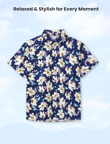 Image of PATPAT Couples Matching Outfits Hawaiian Women Dresses & Men Shirts | Matching Cruise Outfits for Couples, Beach Vacation Outfits, Spaghetti Strap Midi Sundress, Men Boho Tropical Print Shirt