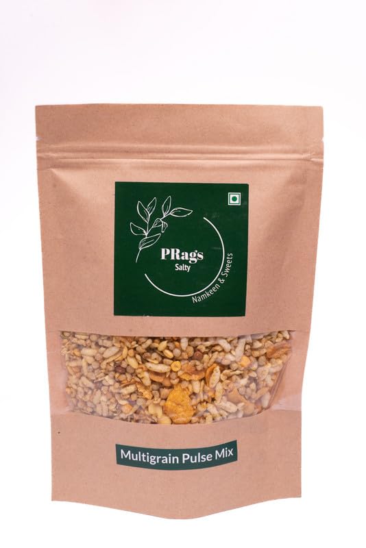 PRags Salty Multigrain Pulse Mix Healthy Snacks Low Calorie, Non Fried | Millet Snacks - Made using Roasted Multigrain Pulse Mix | Diet Snacks | Chatpata Roasted Namkeen 200g Pack of 1 (B0D4DVS2GH) Amazon Price History, Amazon Price Tracker