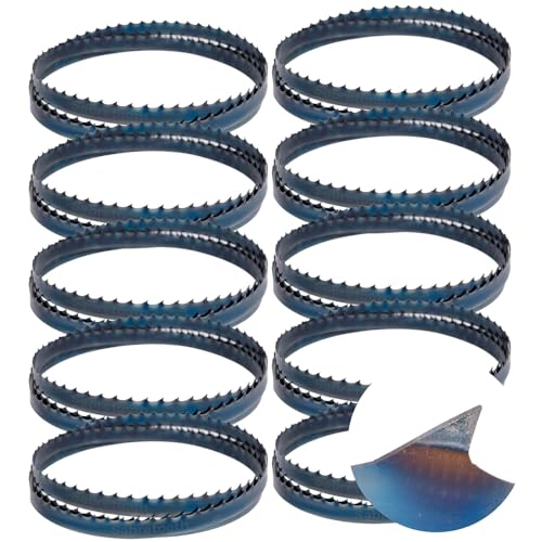 SabreTooth Blue Flex 144' Sawmill Bandsaw Blades 10 Pack - High-Perfomance Portable Sawmill Blades with 60-62 HRC Hardened Tooth Tips for Precision Sawing