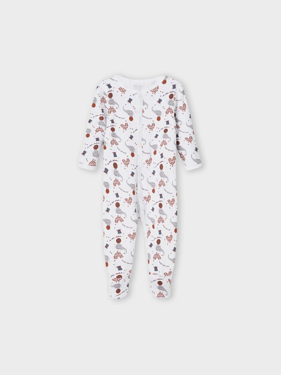 NAME IT Kapcie dla niemowlęcia/dziecka Uniseks - dzieci Nbnnightsuit 2p W/F Grey Mel Circus Noos
