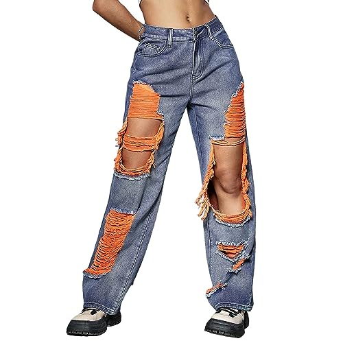 Jean femme tendance coupe droit en denim idéal pour le bureau et les sorties
