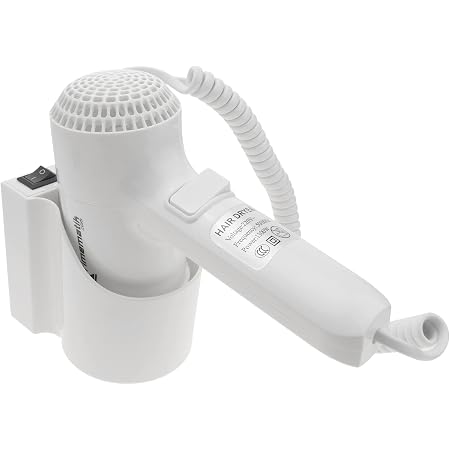 PrimeMatik - Secador de Pelo de Hotel con Soporte de Pared e Interruptor  1300W : Amazon.es: Belleza