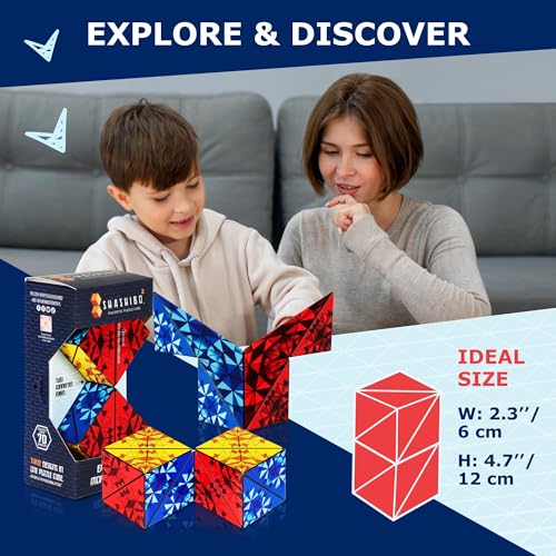 Image of Shashibo ICOSA XL Magnetic Puzzle & Sensory Fidget Toy for Adults & Kids, Stress Relief Fidget Toy for Puzzle Enthusiasts, Cool Fidget Toys for Desk, Shape Shifting Sensory Toy, 200+ Possible Shapes